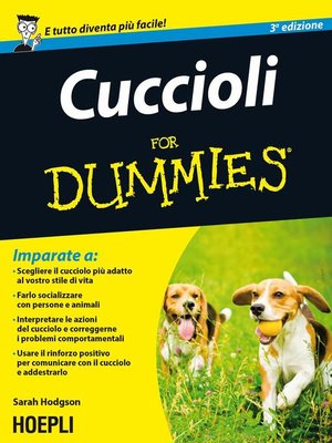 cover image of Cuccioli For Dummies